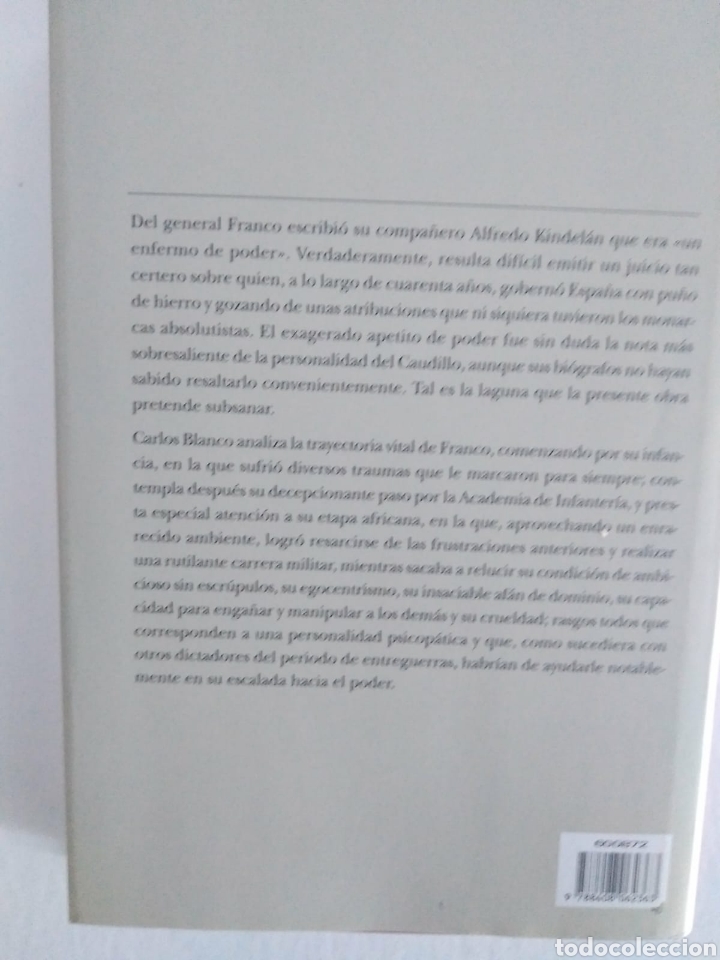 Libros de segunda mano: Franco. La pasi&oacute;n por el poder / Carlos Blanco - Foto 4
