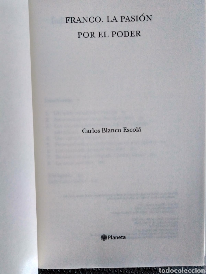 Libros de segunda mano: Franco. La pasi&oacute;n por el poder / Carlos Blanco - Foto 2
