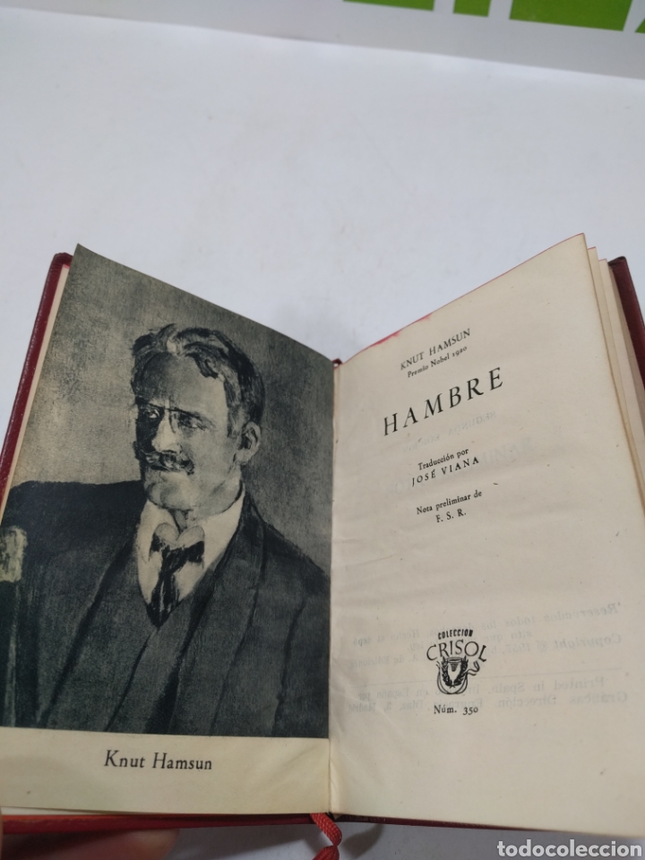 Libros de segunda mano: Hambre. Knut Hamsun. Colecci&oacute;n crisol. - Foto 3