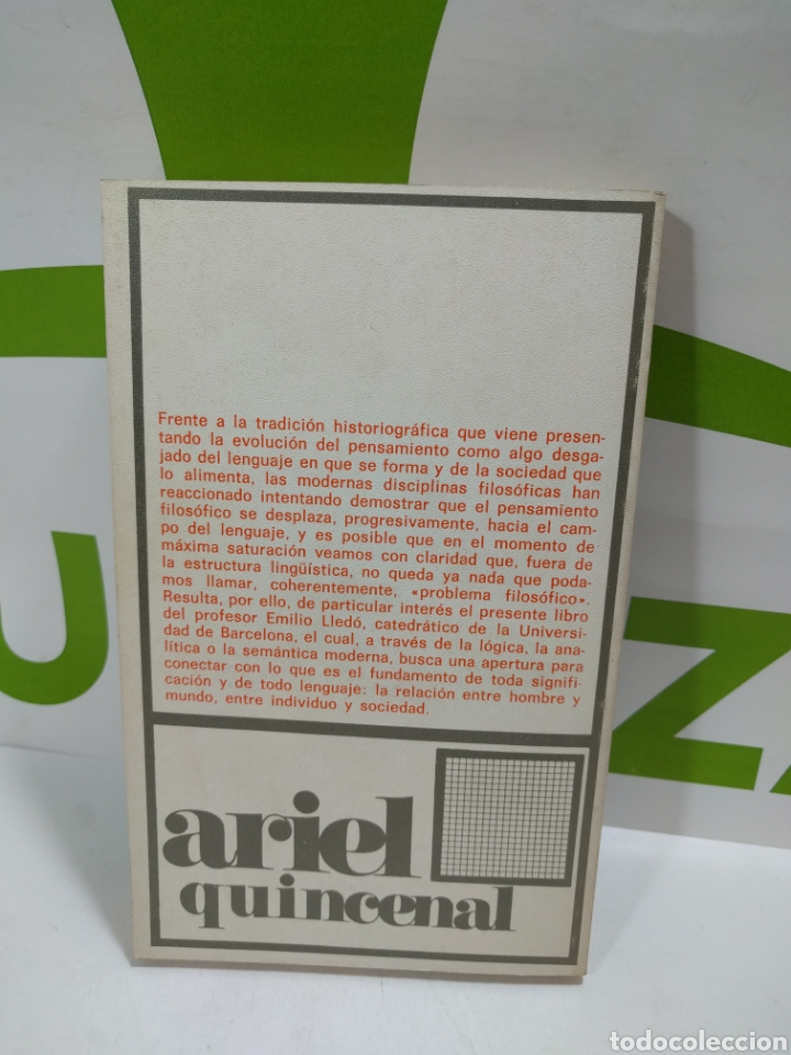 Libros de segunda mano: Emilio lledo. Filosof&iacute;a y lenguaje. Ariel. - Foto 3