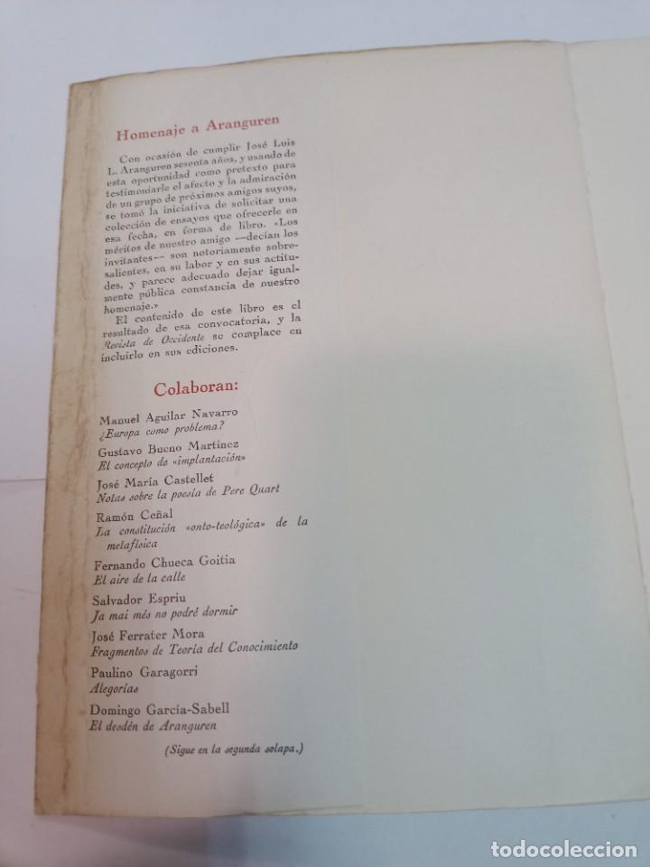 Libros de segunda mano: Homenaje a Aranguren. Revista de Occidente SA7229 - Foto 2