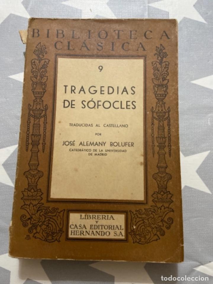 Libros de segunda mano: Tragedias de S&oacute;focles. Jos&eacute; Alemany Bolufer - Foto 1