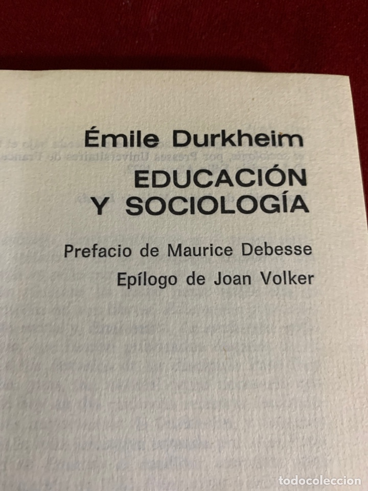 Libros de segunda mano: Educaci&oacute;n y sociolog&iacute;a. &Eacute;mile Durkheim. - Foto 4