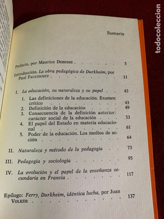 Libros de segunda mano: Educaci&oacute;n y sociolog&iacute;a. &Eacute;mile Durkheim. - Foto 5