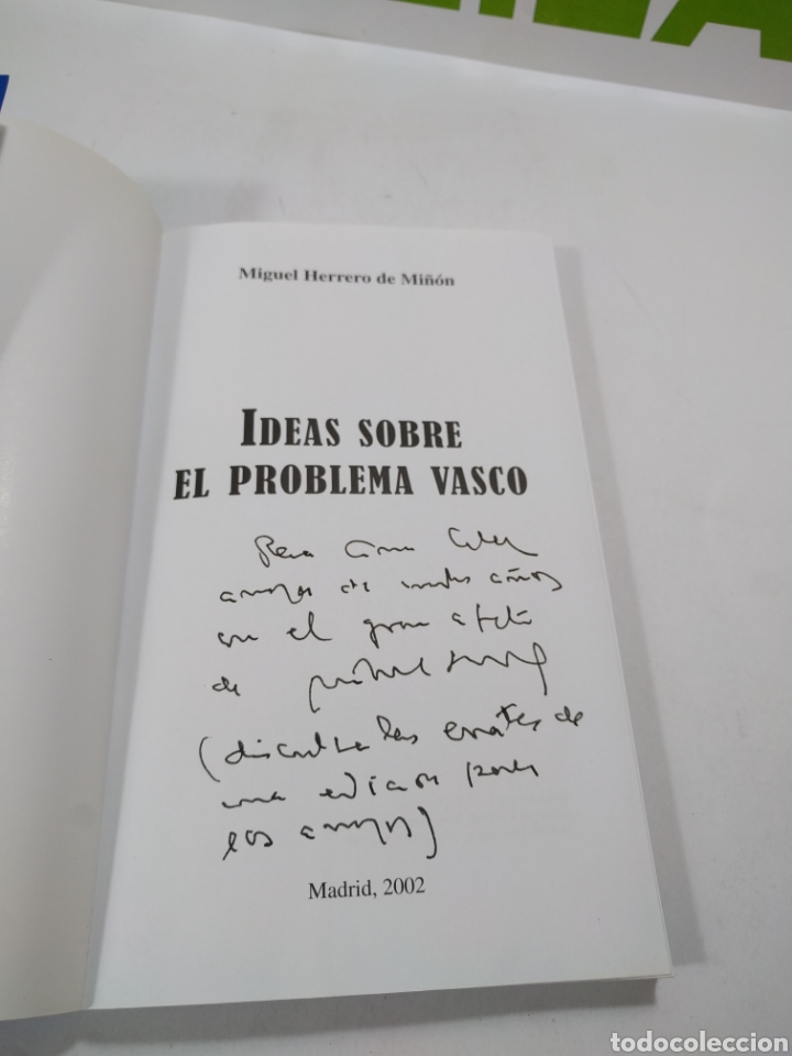 Libros de segunda mano: Ideas sobre el problema vasco. Miguel Herrero De Mi&ntilde;on. - Foto 2
