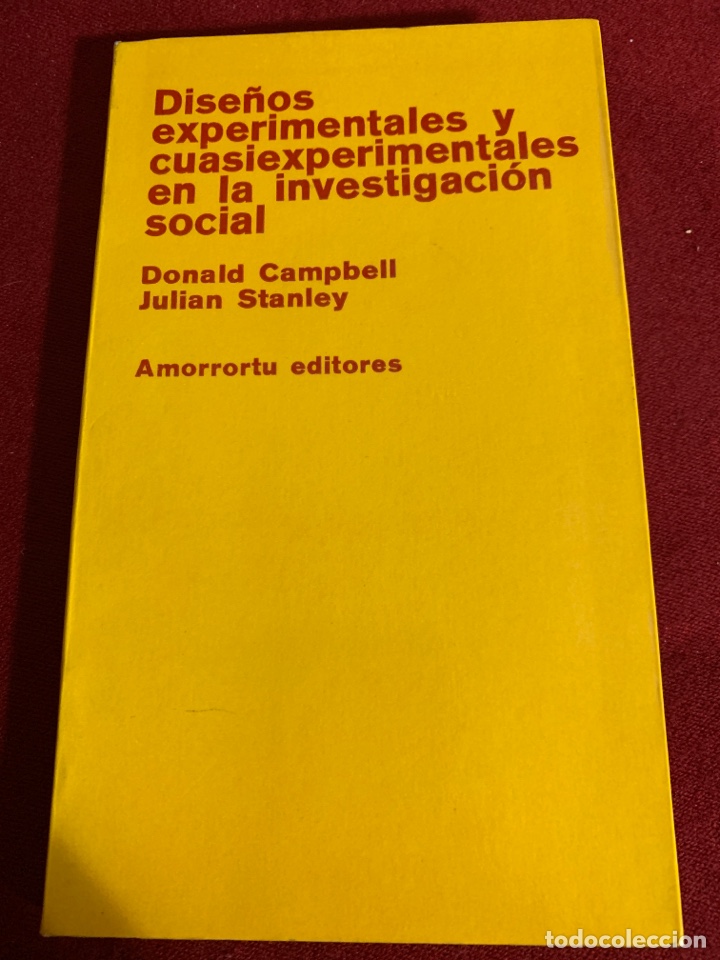 Libros de segunda mano: Dise&ntilde;os experimentales y cuasiexperimentales en la investigaci&oacute;n social.