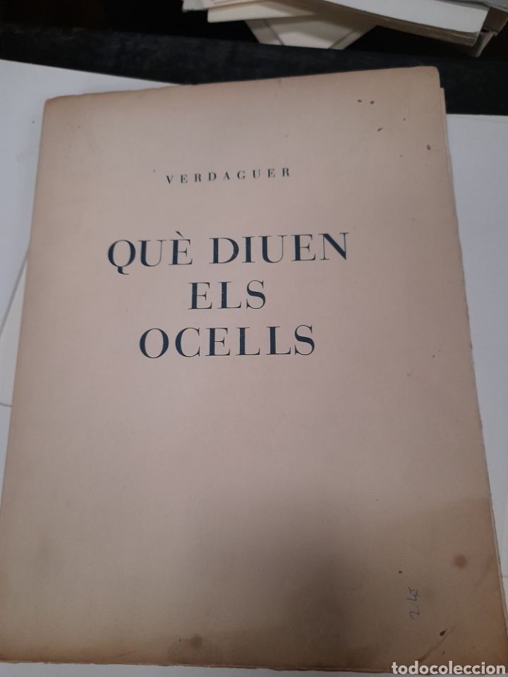 Libros de segunda mano: QUE DIUEN ELS OCELLS, de Verdaguer de 1945 - Foto 1