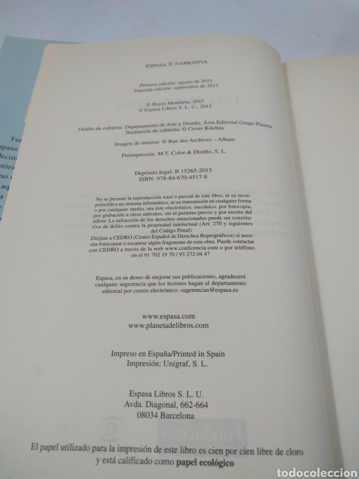 Libros de segunda mano: Una pasi&oacute;n Rusa. Reyes Monforte. Espasa. - Foto 2