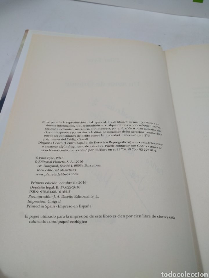 Libros de segunda mano: Un amor de oriente. Pilar Eyre. Planeta. - Foto 4