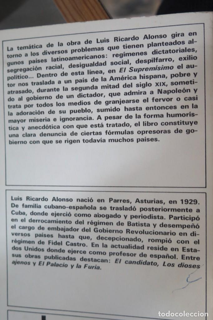 Libros de segunda mano: 1981.- EL SUPREMISIMO. LUIS RICARDO ALONSO - Foto 2