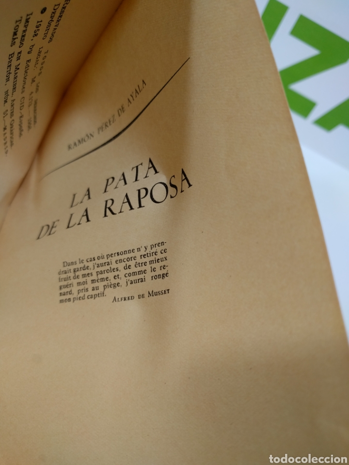 Libros de segunda mano: La pata dela raposa. Ramon P&eacute;rez De Ayala. Ediciones Cid. - Foto 3