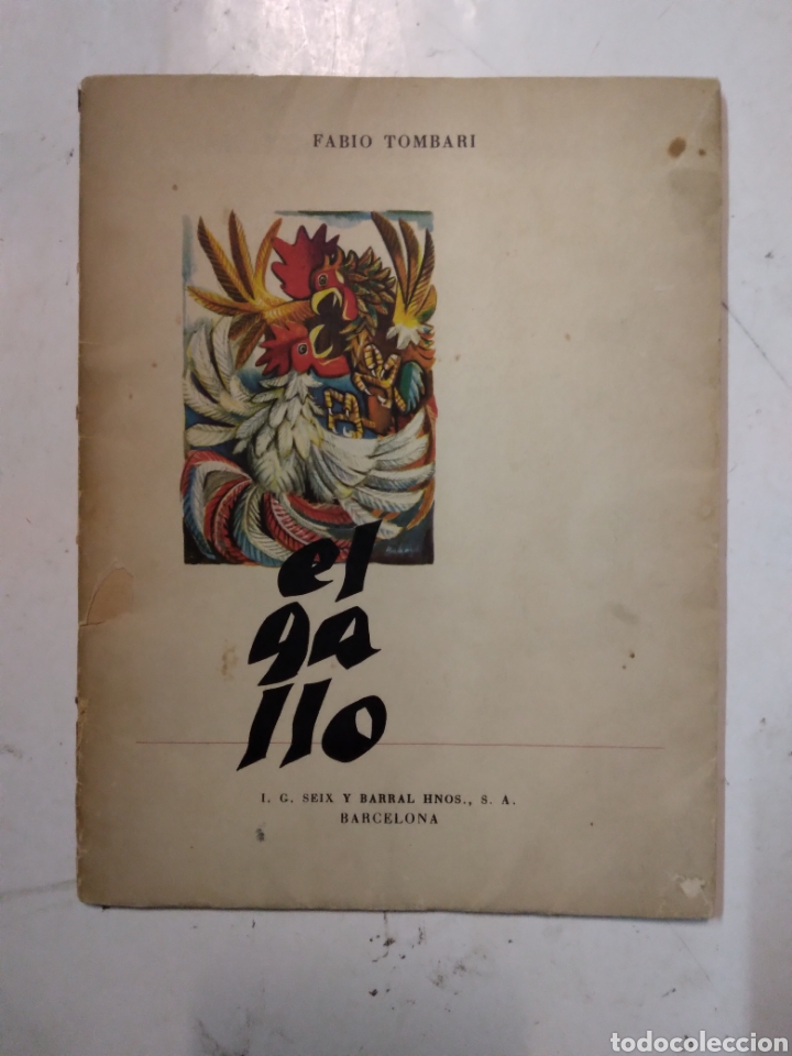 Libros de segunda mano: Fabio Tombari, El gallo, Seix Barral - Foto 1
