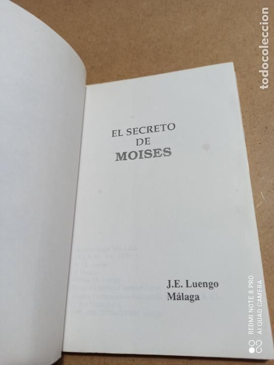 Libros de segunda mano: EL SECRETO DE MOIS&Eacute;S. J. E. LUENGO. ED. DOMINI, 1988. 193 PP. - Foto 3