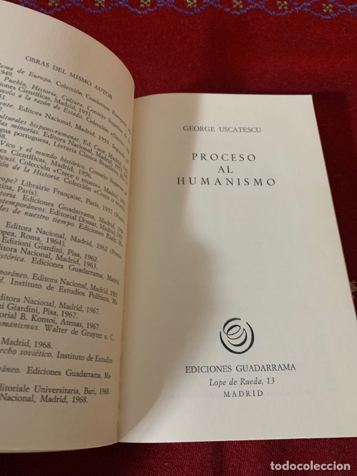 Libros de segunda mano: Proceso al humanismo. George Uscatescu. - Foto 4