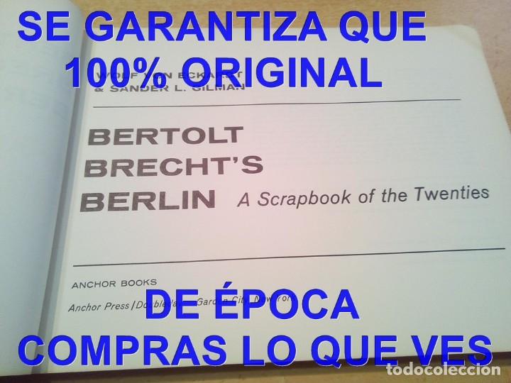 Libros de segunda mano: BERTOLT BRECHTS BERLIN LIBRO IDIOMA INGL&Eacute;S 600 GRS WOLF VON ECKARDT U91 - Foto 4