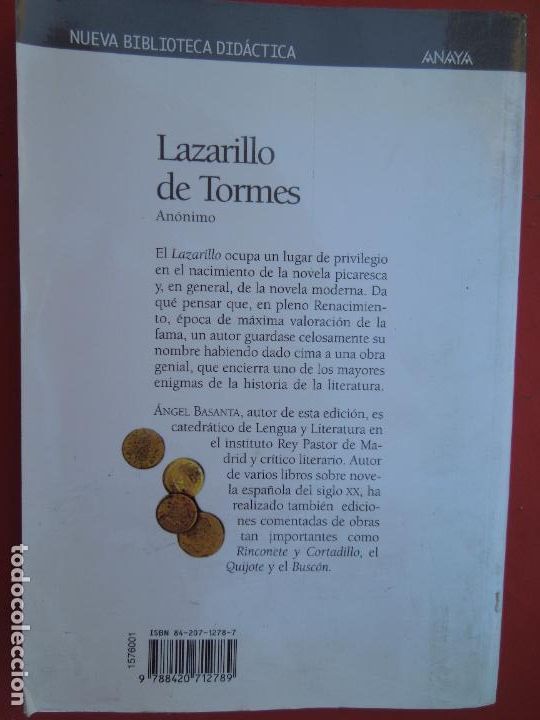 Libros de segunda mano: LAZARILLO DE TORMES - AN&Oacute;NIMO - EDITORIAL ANAYA 2002. - Foto 2