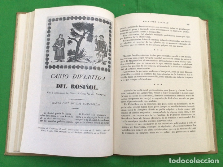 Libros de segunda mano: FOLKLORE CATALAN (Tom&aacute;s Caball&eacute; y Clos) A&ntilde;o 1947 - Foto 8