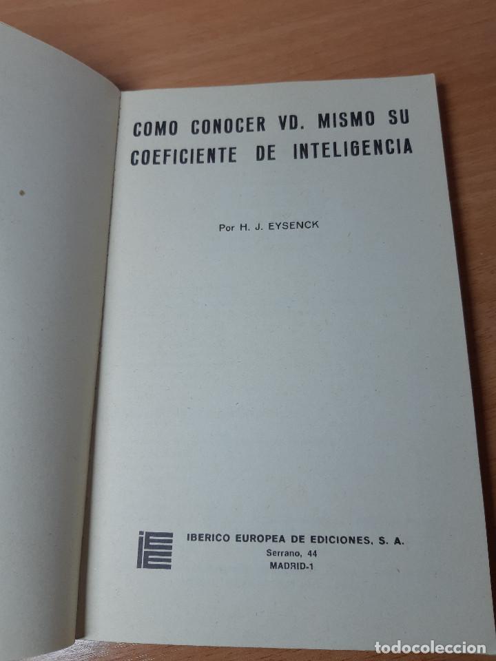 Libros de segunda mano: Libro. C&oacute;mo conocer el Coeficiente de Inteligencia (E.E., 1980) - Foto 4
