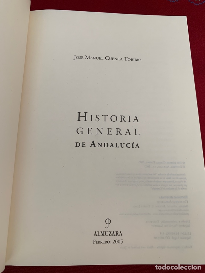 Libros de segunda mano: Historia general de Andaluc&iacute;a. Jos&eacute; Manuel Cuenca Toribio. - Foto 6