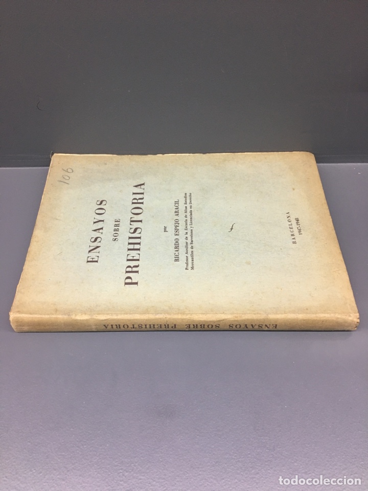 Libros de segunda mano: ENSAYOS SOBRE PREHISTORIA. Ricardo Espejo - Foto 3