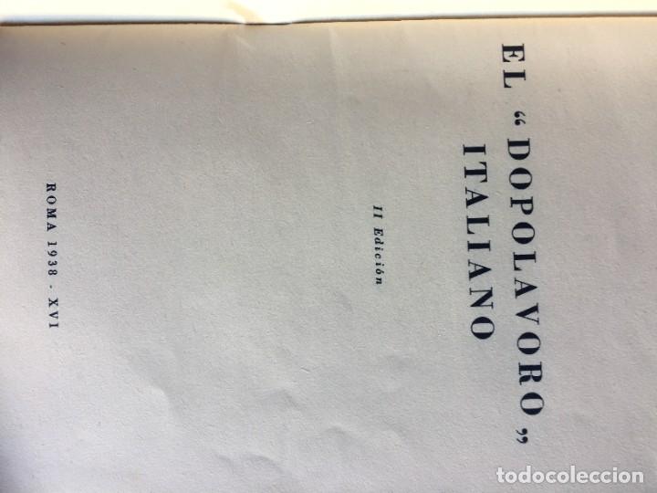 Libros de segunda mano: EL DOPOLAVORO ITALIANO - Foto 2