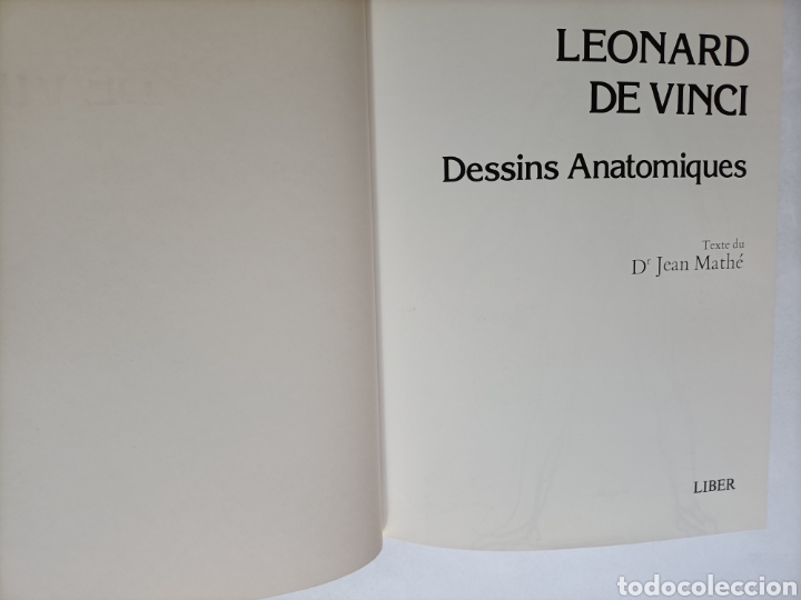 Libros de segunda mano: Leonard de Vinci Dessins Anatomiques Jean Mathe . Libro en franc&eacute;s - Foto 2