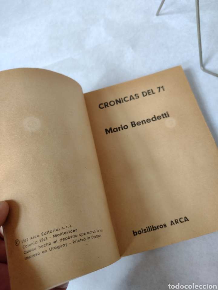 Libros de segunda mano: Mario Benedetti. Cr&oacute;nicas del 71. Montevideo, Arca, 1972. 1ra edici&oacute;n - Foto 2