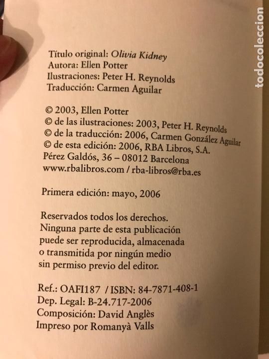 Libros de segunda mano: Olivia Kidney. Ellen Potter. PEDIDO M&Iacute;NIMO 5&euro; - Foto 3