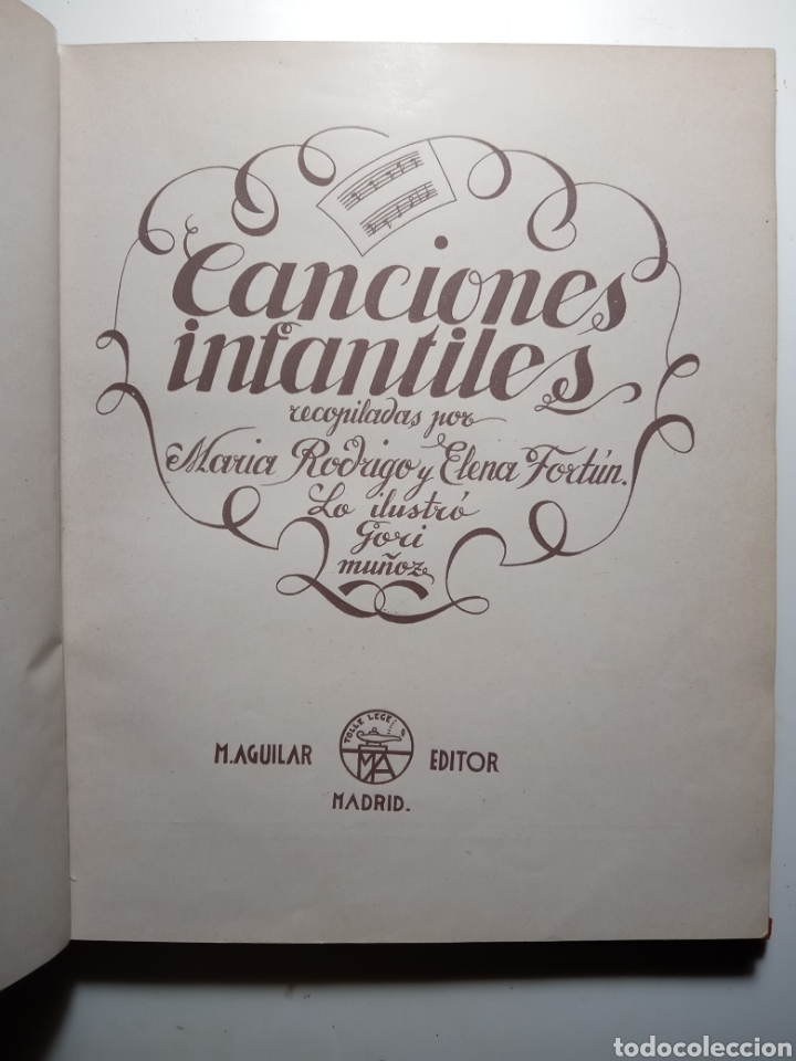 Libros de segunda mano: Canciones infantiles. M. Rodrigo. E. Fortun - Foto 2