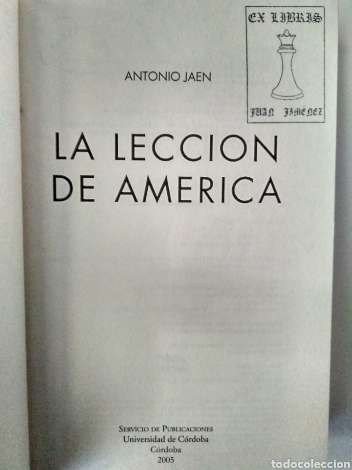Libros de segunda mano: La lecci&oacute;n de Am&eacute;rica / Antonio Ja&eacute;n. - Foto 4