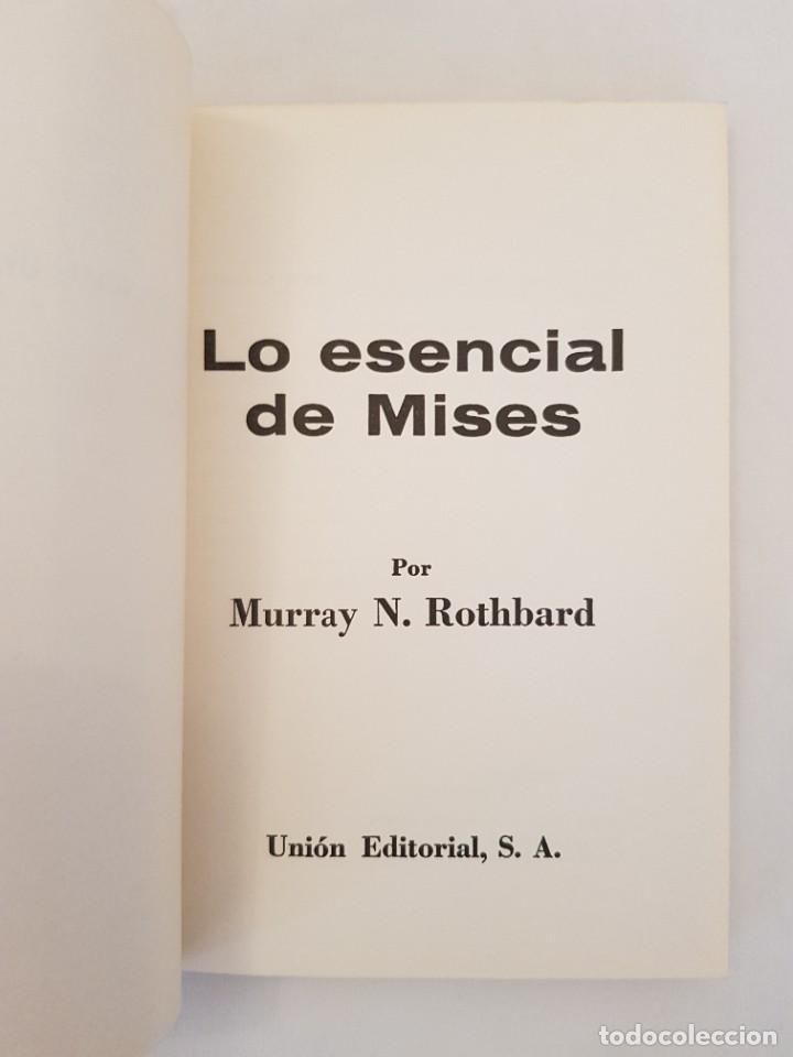 Libros de segunda mano: Lo esencial de Mises. Murray N. Rothbard. - Foto 6