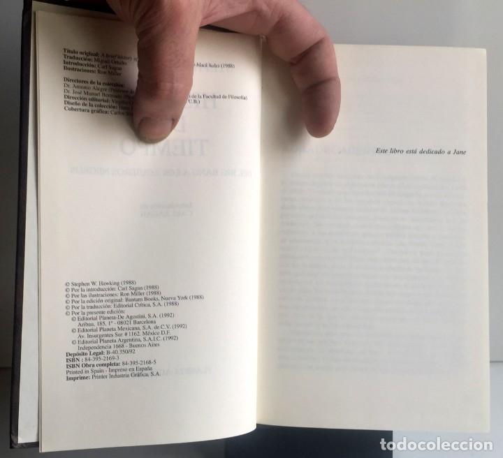 Libros de segunda mano: HISTORIA DEL TIEMPO. Stephen W. Hawking - Foto 3