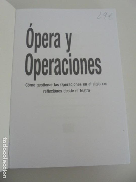 Libros de segunda mano: OPERA Y OPERACIONES. BEATRIZ MU&Ntilde;OZ SECA. JOSEP RIVEROLA. PEARSON EDUCACION 2007. - Foto 6