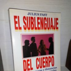 Libros de segunda mano: EL SUBLENGUAJE DEL CUERPO POR JULIUS FAST - PAIDÓS 1ª EDICIÓN 1994. Lote 314024503