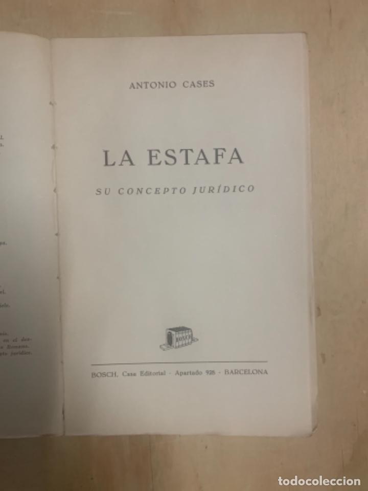 Libros de segunda mano: La estafa, su concepto jur&iacute;dico (Bols, 6) - Foto 2
