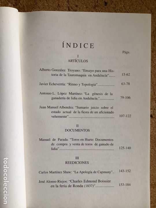 Libros de segunda mano: REVISTA DE ESTUDIOS TAURINOS. N&ordm; 3. 1996 - Foto 2