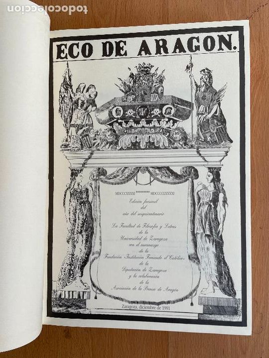 Libros de segunda mano: ECO DE ARAGON, Edicion Facsimilar en 2 Volumenes - Foto 3