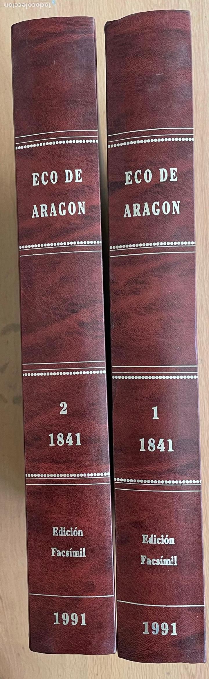 Libros de segunda mano: ECO DE ARAGON, Edicion Facsimilar en 2 Volumenes - Foto 1