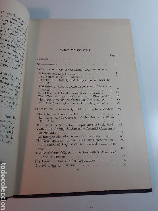 Libros de segunda mano: Electric log interpretation M. R. J. Willie ingl&eacute;s 1954 Libro de referencia - Foto 5