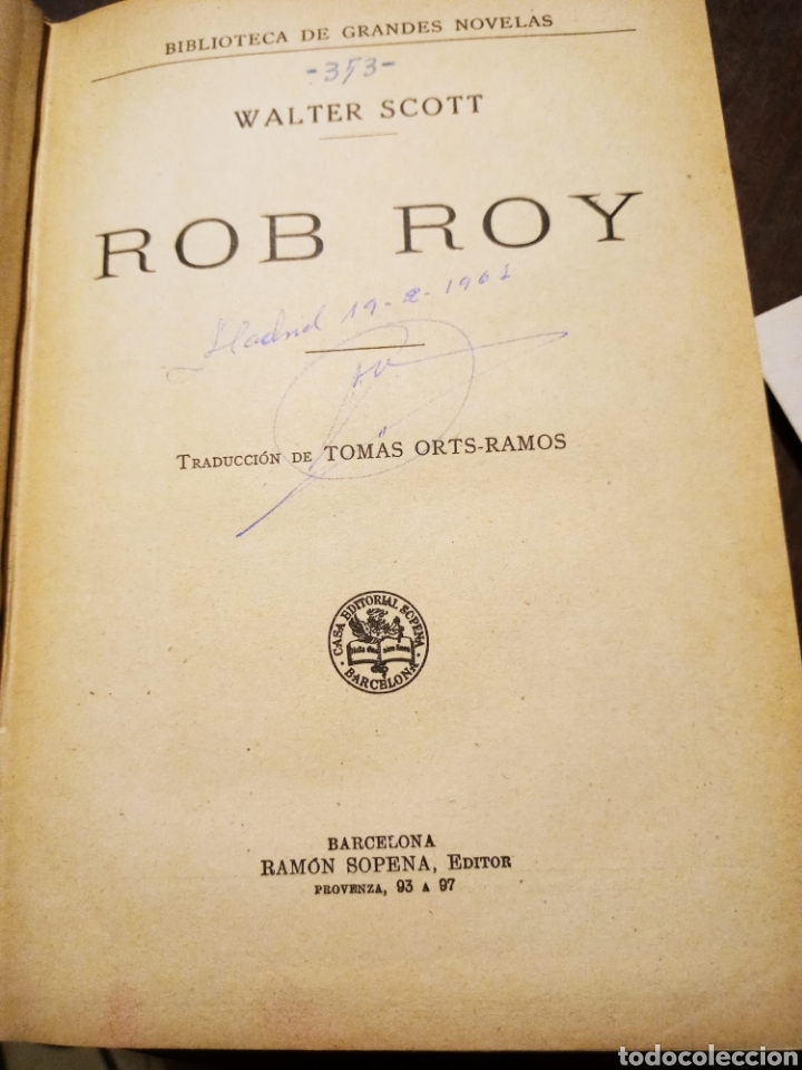 Libros de segunda mano: Rob Roy. Por Walter Scott. Ed Ramon Sopena - Foto 3
