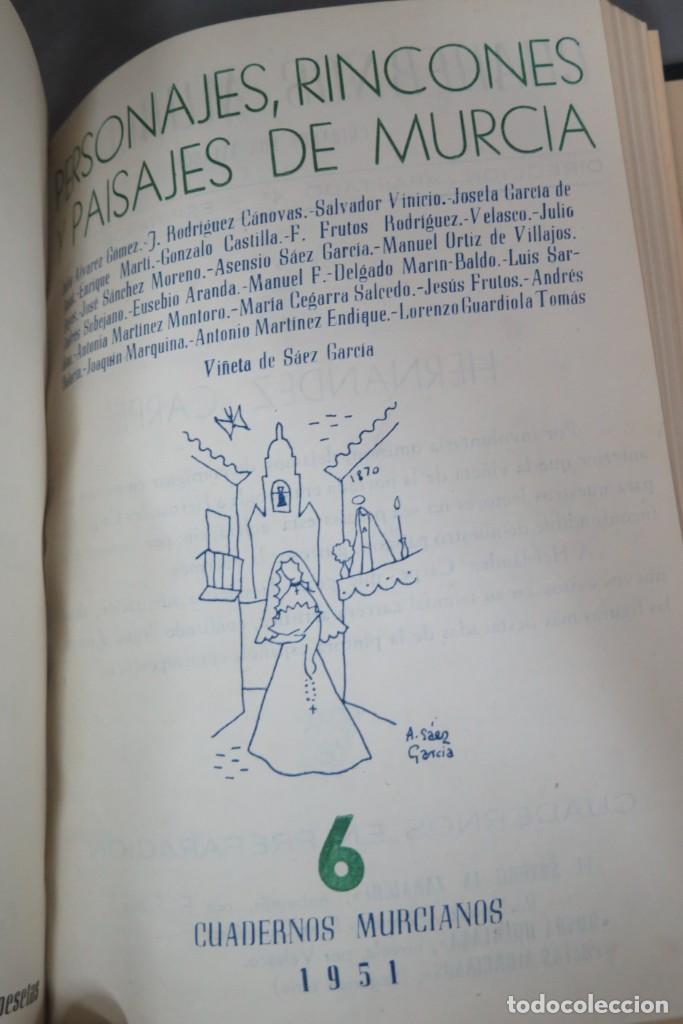 Libros de segunda mano: CUADERNOS MURCIANOS. 8 NUMEROS. ENCUADERNACION LUJO - Foto 7