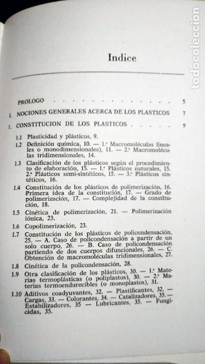 Libros de segunda mano: MANUAL DE PLASTICOS - C. CHAUSSIN - Foto 3
