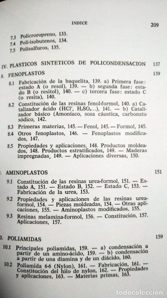 Libros de segunda mano: MANUAL DE PLASTICOS - C. CHAUSSIN - Foto 7