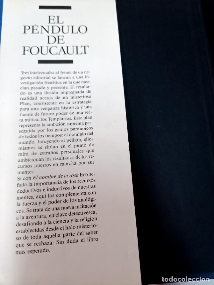Libros de segunda mano: UMBERTO ECO El p&eacute;ndulo de Focault SA7823 - Foto 2