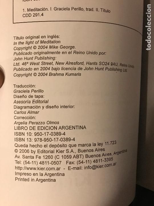 Libros de segunda mano: A la luz de la meditaci&oacute;n. Mike George - Foto 3