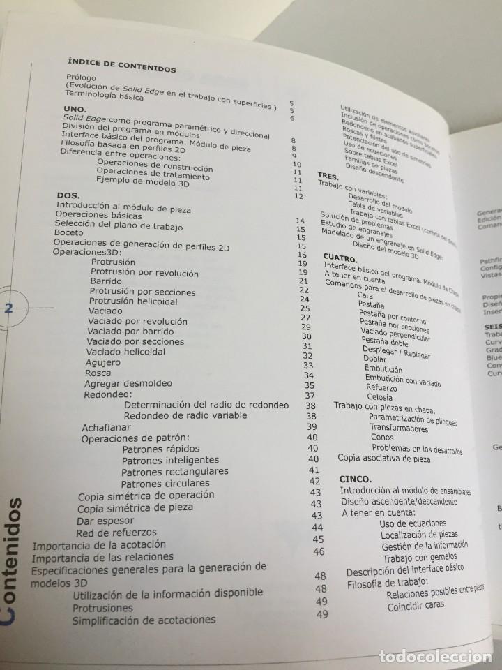 Libros de segunda mano: MANUAL PR&Aacute;CTICO DE SOLID EDGE. ASIER PINILLOS GORDON. MODELADO 3D CON SOLID EDGE. JUL D&Iacute;AZ OTERO. CD - Foto 9