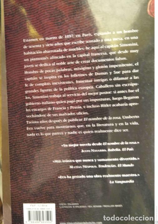 Libros de segunda mano: El cementerio de Praga de Umberto Eco. Debolsillo. - Foto 2