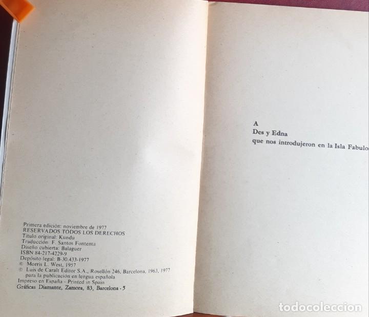 Libros de segunda mano: KUNDU POR MORRIS WEST - Foto 3