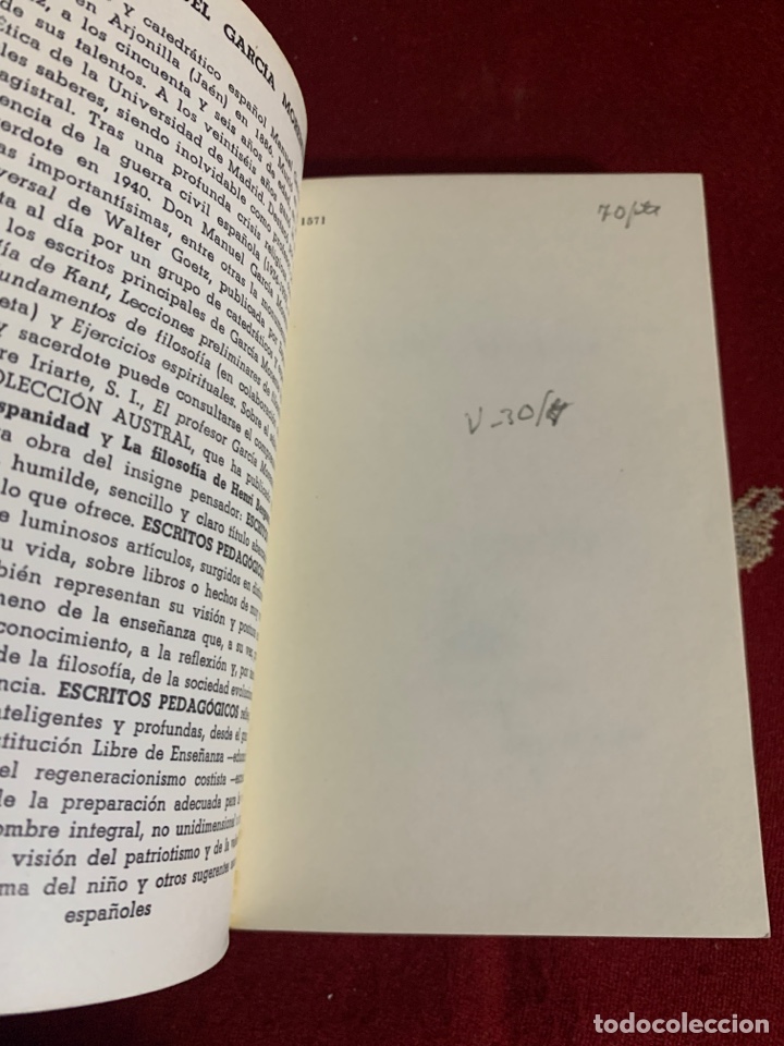 Libros de segunda mano: Escritos pedag&oacute;gicos. Manuel Garc&iacute;a Morente. - Foto 3