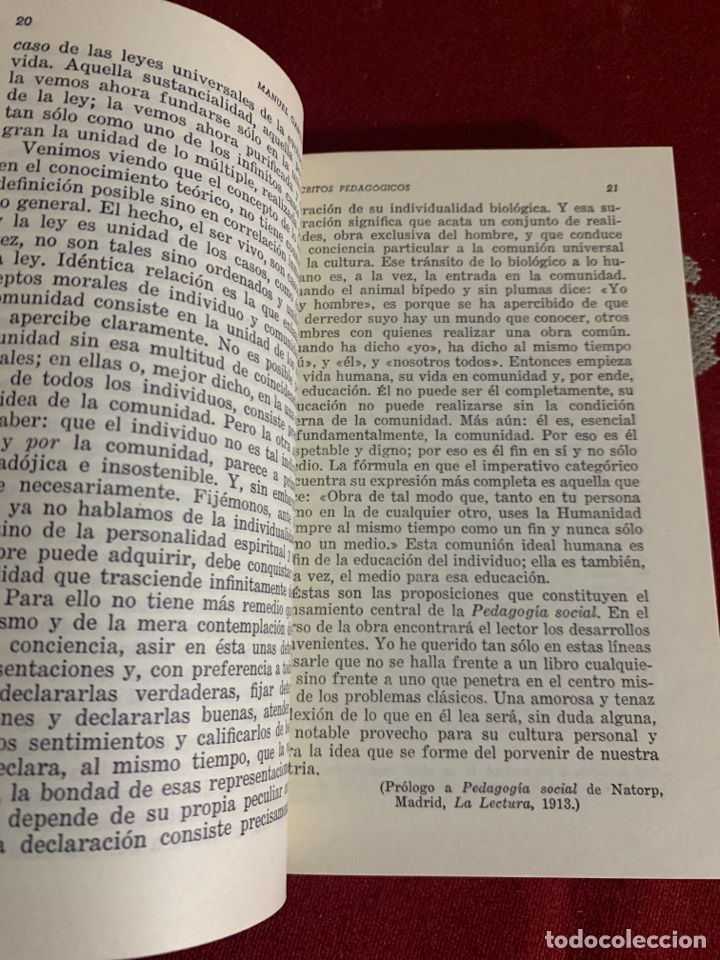 Libros de segunda mano: Escritos pedag&oacute;gicos. Manuel Garc&iacute;a Morente. - Foto 6
